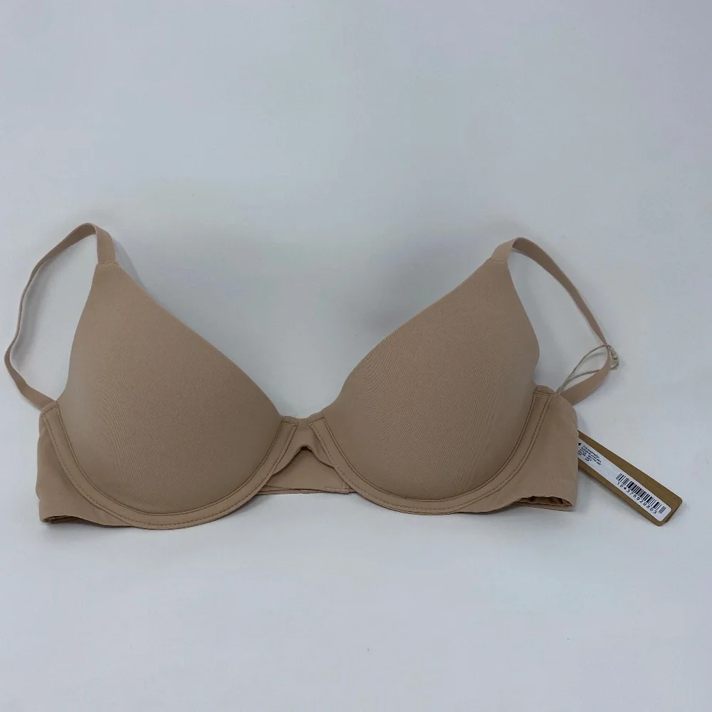 NWT SKIMS Fits Everybody Scoop Plunge Bra BR-UWR-1997 MICA  size 32A - Picture 4 of 7